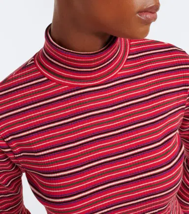 Dries Van Noten Striped cotton-blend turtleneck sweater | Thumbnail 3
