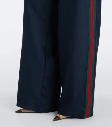 Gucci Web Stripe silk track pants | Thumbnail 3 Gucci Web Stripe silk track pants | Thumbnail 3