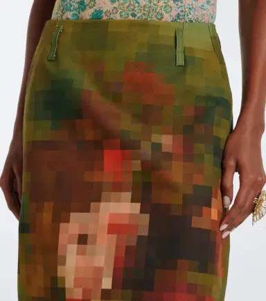 Dries Van Noten Printed cotton canvas midi skirt | Thumbnail 2