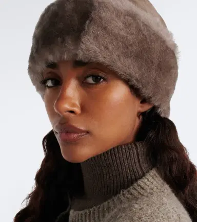 Nour Hammour Toki suede and shearling hat | Thumbnail 4 Nour Hammour Toki suede and shearling hat | Thumbnail 4