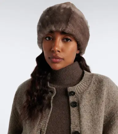 Nour Hammour Toki suede and shearling hat | Thumbnail 5 Nour Hammour Toki suede and shearling hat | Thumbnail 5