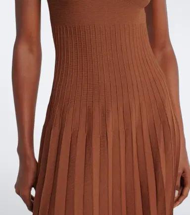 Staud Elyse knitted pleated midi dress | Thumbnail 4