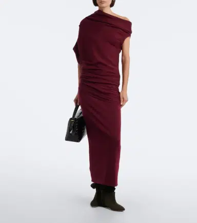 Staud Wilma ruched wool maxi skirt | Thumbnail 3