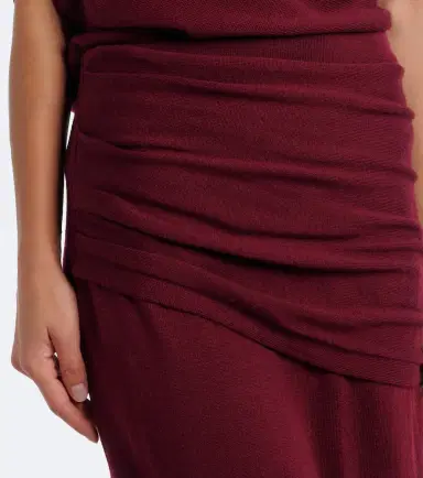 Staud Wilma ruched wool maxi skirt | Thumbnail 4