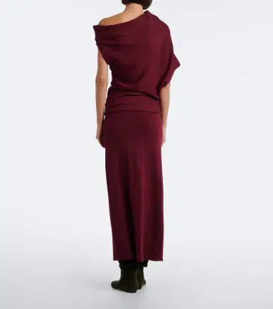 Staud Wilma ruched wool maxi skirt | Thumbnail 5