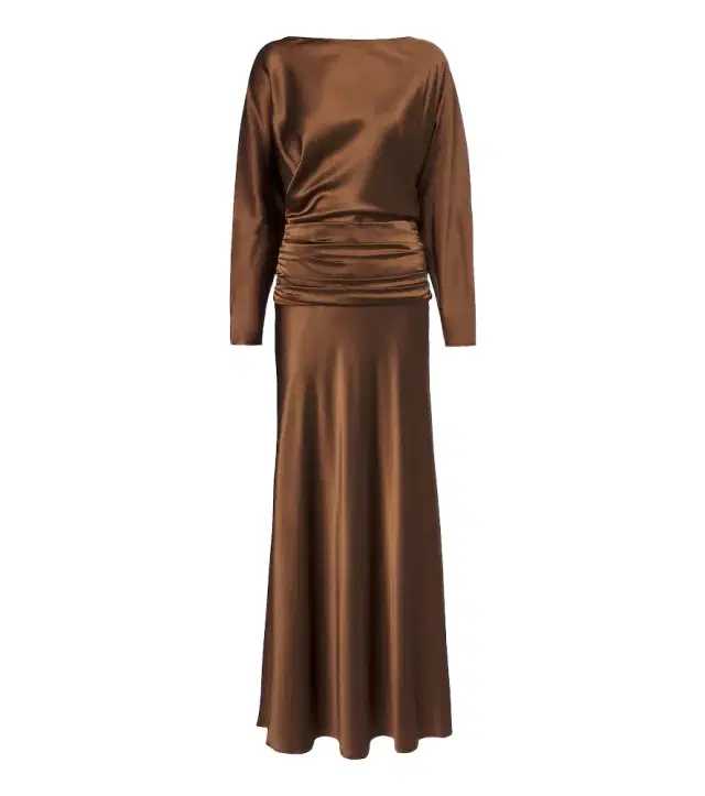Staud Freda silk-blend satin cocktail dress