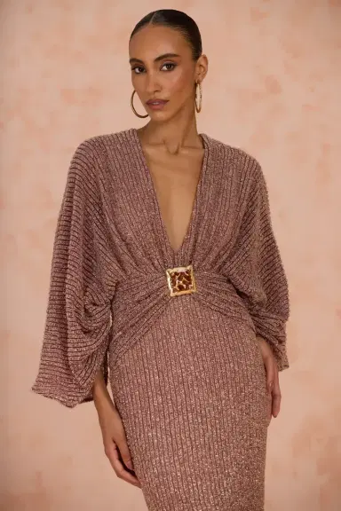 PatBo GROOVY KNIT SLEEVE DRESS | Thumbnail 3
