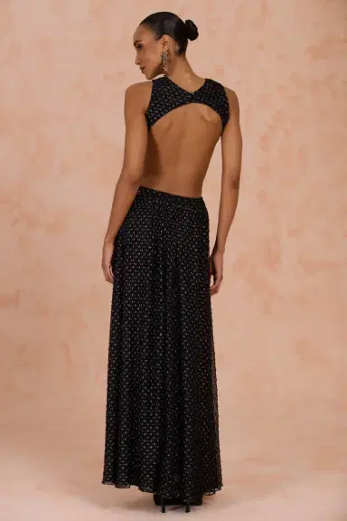 PatBo THEREZA TULLE HALTER MAXI DRESS | Thumbnail 2