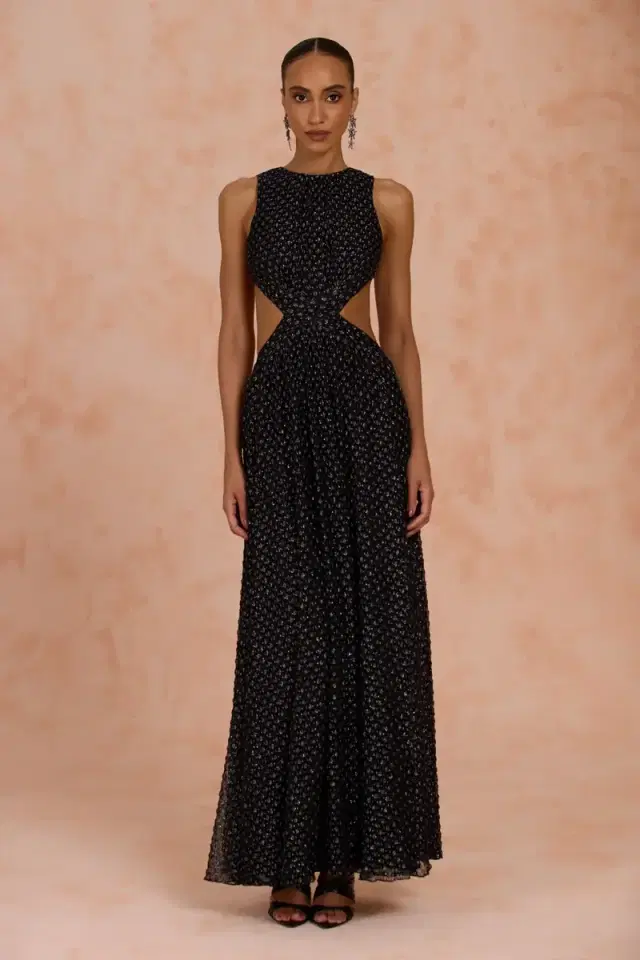 PatBo THEREZA TULLE HALTER MAXI DRESS