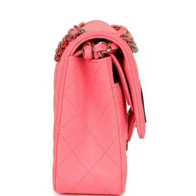 Chanel Chanel Medium "Hollywood Charms" Classic Double Flap Bag Coral Lambskin Gold Hardware | Thumbnail 3 Chanel Chanel Medium "Hollywood Charms" Classic Double Flap Bag Coral Lambskin Gold Hardware | Thumbnail 3