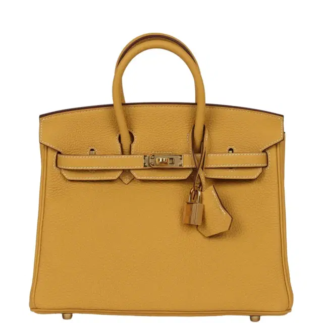 HERMÈS Hermes Birkin 25 Curry Togo Gold Hardware