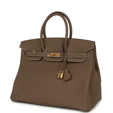 HERMÈS Hermes Birkin 35 Etoupe Togo Gold Hardware | Thumbnail 5 HERMÈS Hermes Birkin 35 Etoupe Togo Gold Hardware | Thumbnail 5