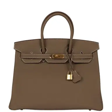 HERMÈS Hermes Birkin 35 Etoupe Togo Gold Hardware | Thumbnail 1 HERMÈS Hermes Birkin 35 Etoupe Togo Gold Hardware | Thumbnail 1