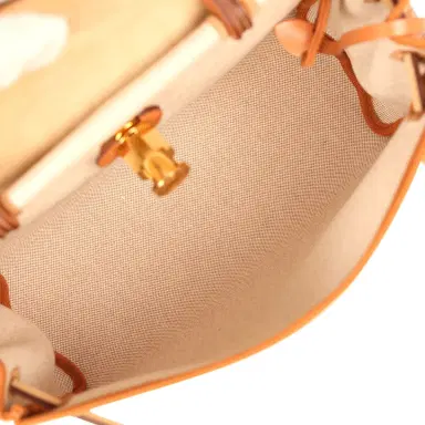HERMÈS Hermes Herbag Zip PM 31 "Circuit 24" Naturel, Ecru-Gris Meyer Toile H Plume Canvas, Naturel Hunter Gold Hardware | Thumbnail 12 HERMÈS Hermes Herbag Zip PM 31 "Circuit 24" Naturel, Ecru-Gris Meyer Toile H Plume Canvas, Naturel Hunter Gold Hardware | Thumbnail 12