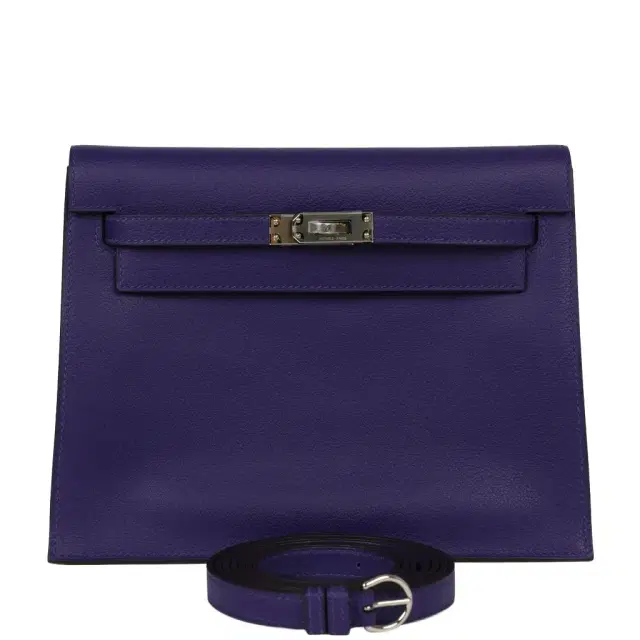 HERMÈS Hermes Kelly Danse Purple Evercolor Palladium Hardware