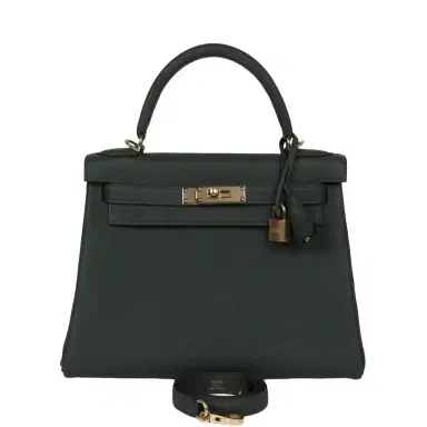 HERMÈS Hermes Kelly Retourne 28 Vert Mangrove Togo Permabrass Hardware | Thumbnail 1 HERMÈS Hermes Kelly Retourne 28 Vert Mangrove Togo Permabrass Hardware | Thumbnail 1