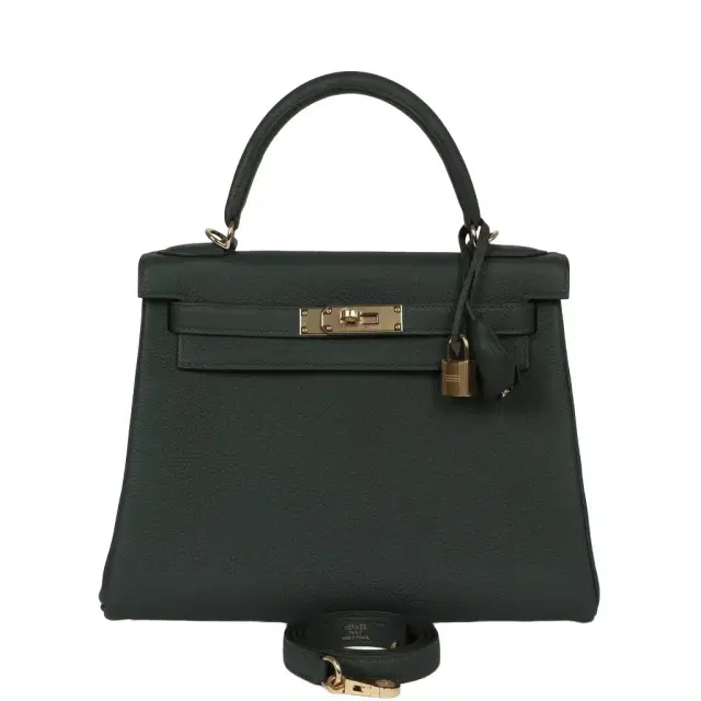 HERMÈS Hermes Kelly Retourne 28 Vert Mangrove Togo Permabrass Hardware