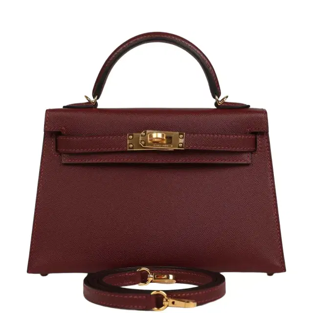 HERMÈS Hermes Kelly Sellier 20 Rouge H Madame Gold Hardware