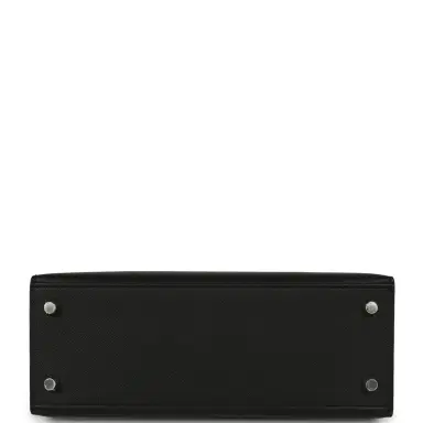 HERMÈS Hermes Kelly Sellier 25 Black Epsom Palladium Hardware | Thumbnail 6