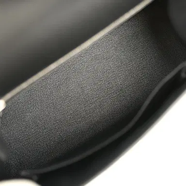HERMÈS Hermes Kelly Sellier 25 Black Epsom Palladium Hardware | Thumbnail 8