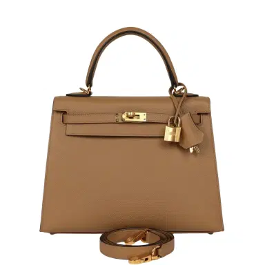 HERMÈS Hermes Kelly Sellier 25 Chai Epsom Gold Hardware | Thumbnail 1 HERMÈS Hermes Kelly Sellier 25 Chai Epsom Gold Hardware | Thumbnail 1