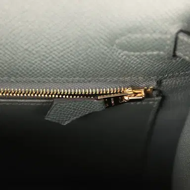 HERMÈS Hermes Kelly Sellier 25 Tri-Color Vert Mangrove, Gris Pantin, Black Epsom Permabrass Hardware | Thumbnail 9 HERMÈS Hermes Kelly Sellier 25 Tri-Color Vert Mangrove, Gris Pantin, Black Epsom Permabrass Hardware | Thumbnail 9