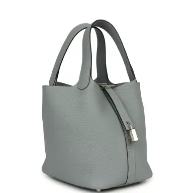 HERMÈS Hermes Picotin Lock 18 Gris Pantin Clemence Palladium Hardware | Thumbnail 2