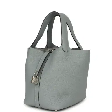 HERMÈS Hermes Picotin Lock 18 Gris Pantin Clemence Palladium Hardware | Thumbnail 5