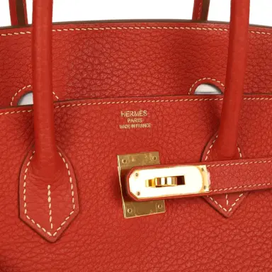 HERMÈS Pre-owned Hermes Birkin 35 Sanguine Fjord Gold Hardware | Thumbnail 7 HERMÈS Pre-owned Hermes Birkin 35 Sanguine Fjord Gold Hardware | Thumbnail 7