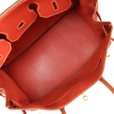HERMÈS Pre-owned Hermes Birkin 35 Sanguine Fjord Gold Hardware | Thumbnail 8 HERMÈS Pre-owned Hermes Birkin 35 Sanguine Fjord Gold Hardware | Thumbnail 8