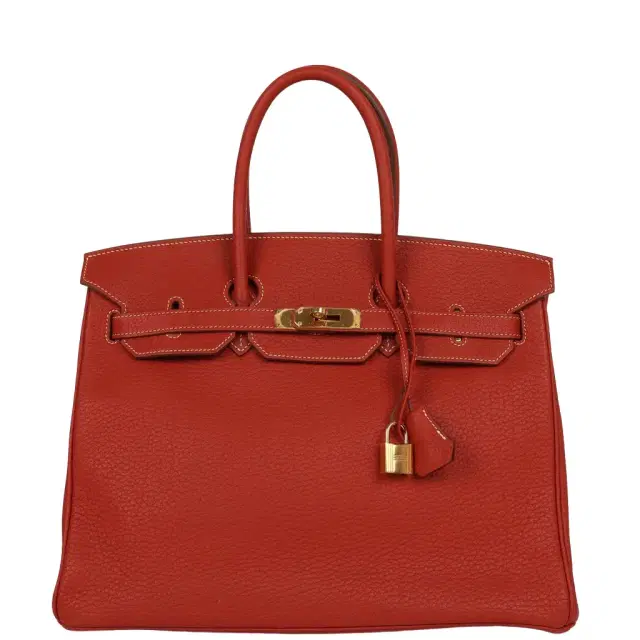 HERMÈS Pre-owned Hermes Birkin 35 Sanguine Fjord Gold Hardware