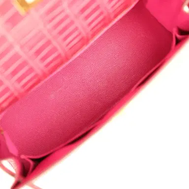 HERMÈS Pre-owned Hermes Kelly Sellier 28 Fuchsia Shiny Porosus Crocodile Gold Hardware | Thumbnail 8 HERMÈS Pre-owned Hermes Kelly Sellier 28 Fuchsia Shiny Porosus Crocodile Gold Hardware | Thumbnail 8