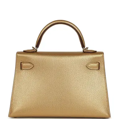 HERMÈS Reserved: Hermes Kelly Sellier 20 Dore Chevre Chamkilight Permabrass Hardware | Thumbnail 4