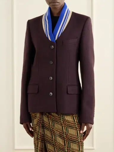 Dries Van Noten Striped Wool-blend Jacket | Thumbnail 3