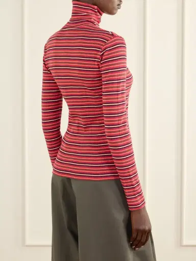 Dries Van Noten Striped Ribbed Cotton-blend Turtleneck Sweater | Thumbnail 4