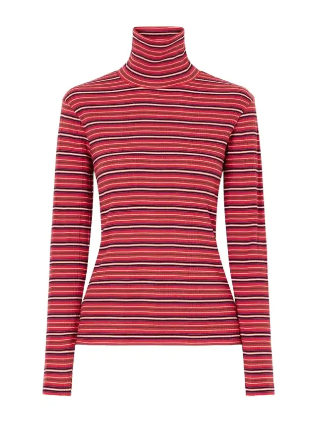 Dries Van Noten Striped Ribbed Cotton-blend Turtleneck Sweater