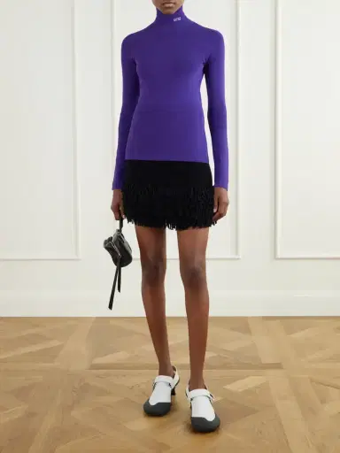 Loewe Logo-embroidered Ribbed T-shirt | Thumbnail 2
