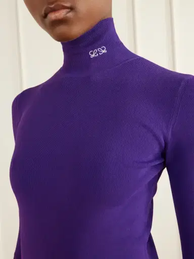 Loewe Logo-embroidered Ribbed T-shirt | Thumbnail 5