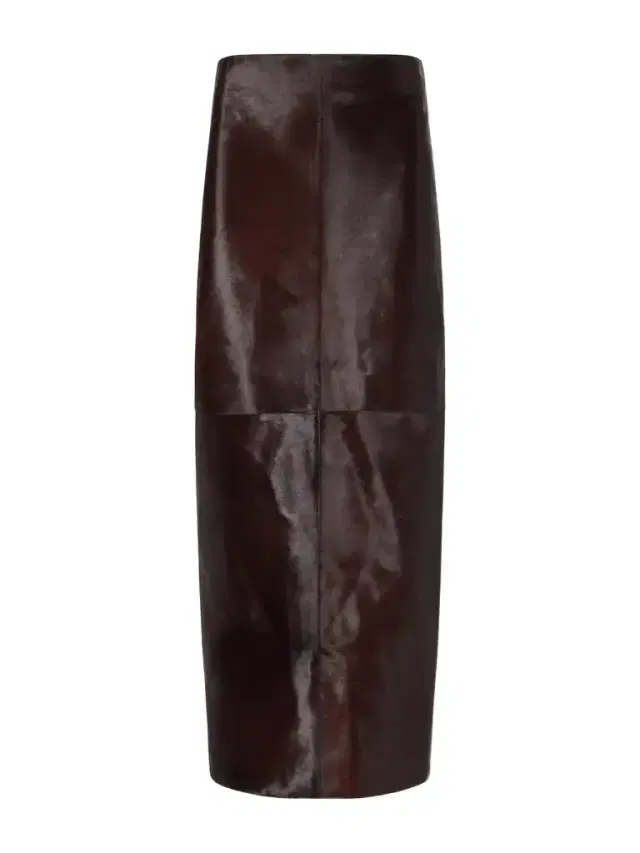 Nour Hammour Elyse Paneled Calf Hair Midi Skirt