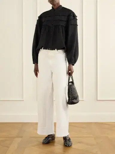 Loeffler Randall Landon Bow-detailed Studded Leather Ballet Flats | Thumbnail 4
