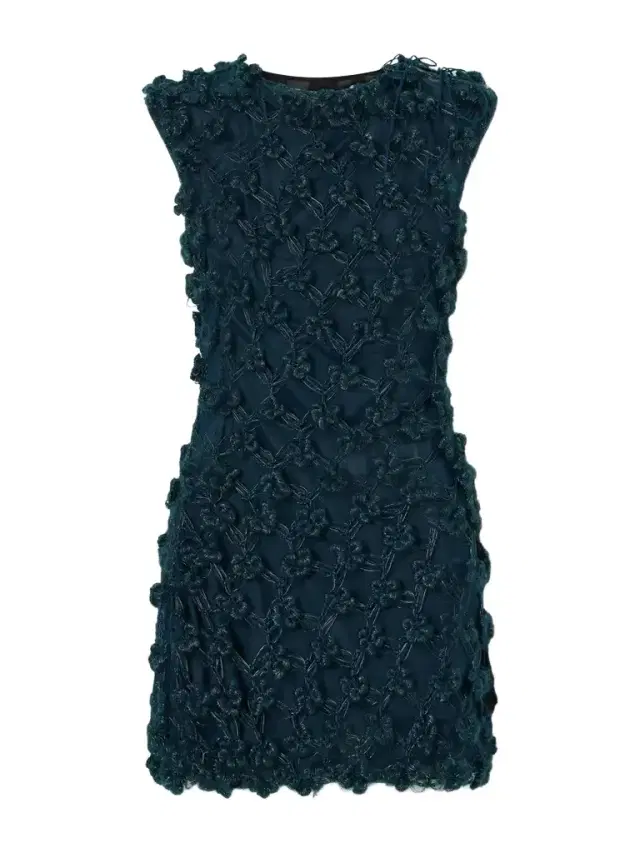 Pauline Dujancourt Amber Layered Floral-appliquéd Crochet And Organza Mini Dress