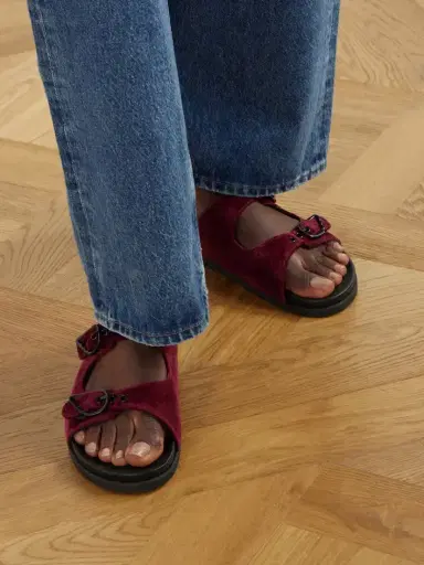 Ancient Greek Sandals Selestia Velvet Sandals | Thumbnail 2 Ancient Greek Sandals Selestia Velvet Sandals | Thumbnail 2