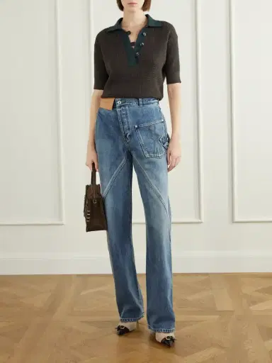 JW Anderson Buckled Leather-trimmed Suede Slingback Pumps | Thumbnail 4 JW Anderson Buckled Leather-trimmed Suede Slingback Pumps | Thumbnail 4