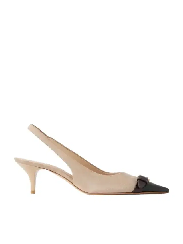 JW Anderson Buckled Leather-trimmed Suede Slingback Pumps
