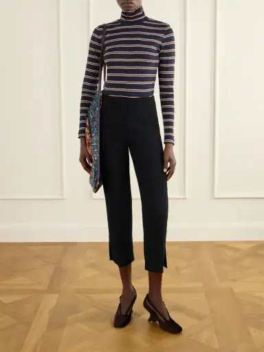 Dries Van Noten Striped Ribbed Cotton-blend Turtleneck Sweater | Thumbnail 2