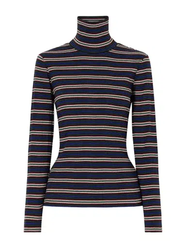 Dries Van Noten Striped Ribbed Cotton-blend Turtleneck Sweater | Thumbnail 1
