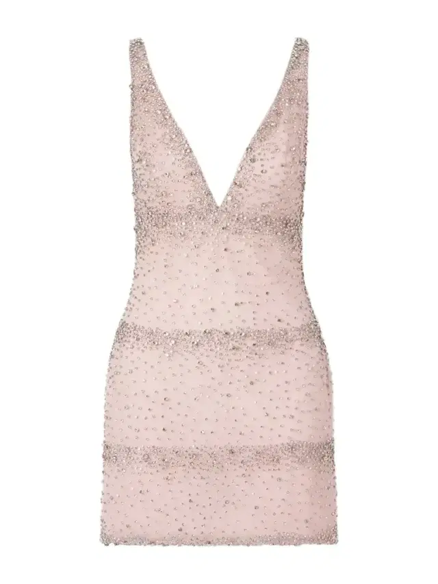 Costarellos Palla Crystal-embellished Crepe Mini Dress