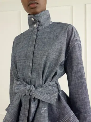 Jacquemus La Veste Cabana Belted Cotton Jacket | Thumbnail 4