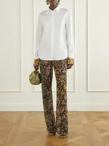 Dries Van Noten Floral-print Fil Coupé Organza Straight-leg Pants | Thumbnail 2