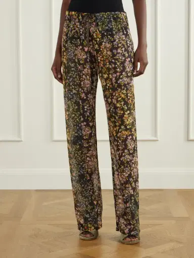 Dries Van Noten Floral-print Fil Coupé Organza Straight-leg Pants | Thumbnail 3
